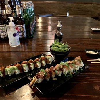 Zu Izakaya - Below Garlic Spicy Tuna Roll and above Angry Caterpillar Roll with appetizer Edamame - Asian Fusion Near Me - Tempe, Arizona Zu Izakaya - Below Garlic Spicy Tuna Roll and above Angry Caterpillar Roll with appetizer Edamame - Asian Fusion Near Me - Tempe, Arizona