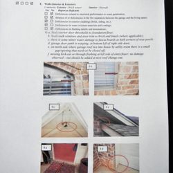 mtk inspection services - sample page of report you will recieve