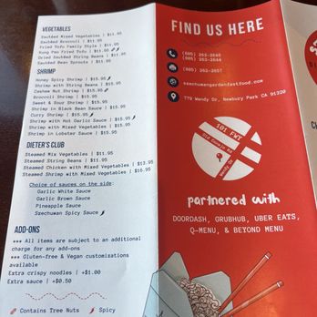 Szechuwan Garden - Back of menu - Chinese Near Me - Newbury Park, California Szechuwan Garden - Back of menu - Chinese Near Me - Newbury Park, California
