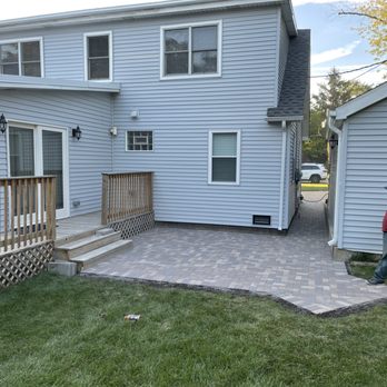 Landscaping Solutions - Beautiful hollandstone patio to replace the old. - Landscaping Near Me Landscaping Solutions - Beautiful hollandstone patio to replace the old. - Landscaping Near Me