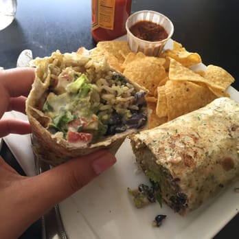 Higher Taste, Plant-Based - The inside of this very delicious Fiesta Burrito - Vegan Near Me - Long Beach, California Higher Taste, Plant-Based - The inside of this very delicious Fiesta Burrito - Vegan Near Me - Long Beach, California