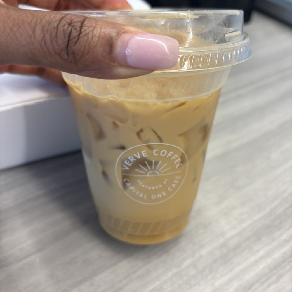 Capital One Café - Iced honey lavender latte - Banks & Credit Unions Near Me - Boston, Massachusetts