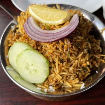 The Desi Accent - Goat Biriyani,SPICY... yummy!! - Indian Near Me - Lombard, Illinois