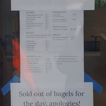 Oxbow - Road construction, no bagels, scant pastries coming up on 11am (6/10/22) - Bagels Near Me - Seattle, Washington