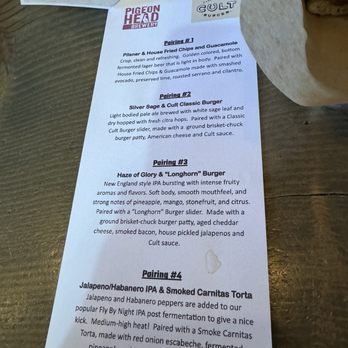 Pigeon Head Brewery - Menu for pairing. - Breweries Near Me - Reno, Nevada Pigeon Head Brewery - Menu for pairing. - Breweries Near Me - Reno, Nevada