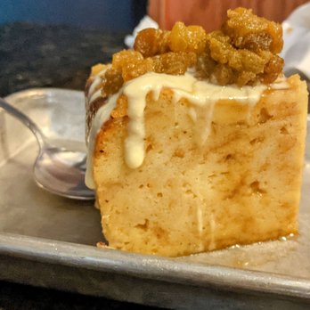 Grace Meat + Three - Dense, delicious, bourbon raisin bread pudding to finish off dinner - Southern Near Me - St Louis, Missouri Grace Meat + Three - Dense, delicious, bourbon raisin bread pudding to finish off dinner - Southern Near Me - St Louis, Missouri