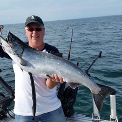 Another Limit Sport Fishing Charters - Port Washington-King Salmon with lamprey attached