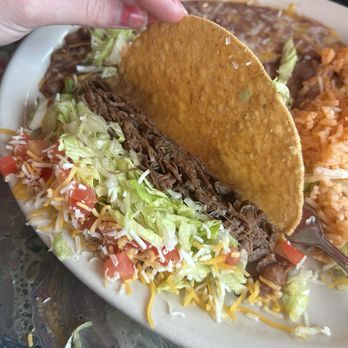 Bandito's Restaurant - shredded beef hard shell taco - Mexican Near Me - Ann Arbor, Michigan