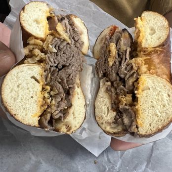 Bears Bagels - Monthly Sunday special "You Smell Like Roast Beef" a play on an Arby's Beef and Cheddar sandwich - Bagels Near Me - Hilliard, Ohio