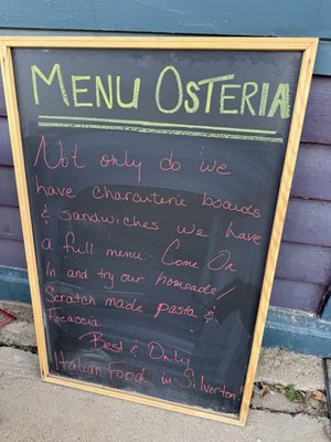 Menu photo 1 The Osteria Silverton, CO Menu photo 1 The Osteria Silverton, CO