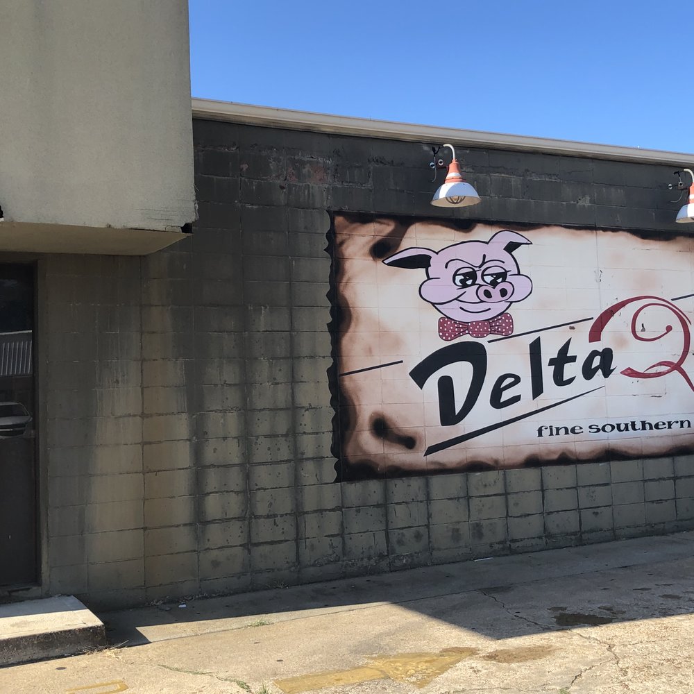 Delta Q - Delta Q sign on the side of the building. - Barbeque Near Me - Forrest City, Arkansas Delta Q - Delta Q sign on the side of the building. - Barbeque Near Me - Forrest City, Arkansas