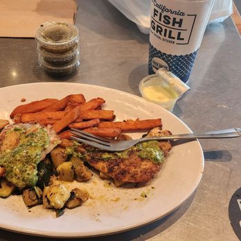 California Fish Grill - Chimichuri salmon nice. - Seafood Near Me - Visalia, California California Fish Grill - Chimichuri salmon nice. - Seafood Near Me - Visalia, California