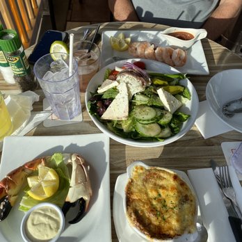 Bon Appetit - French onion soup, huge stone crab claws, greed salad and shrimp cocktail. - New American Near Me - Dunedin, Florida