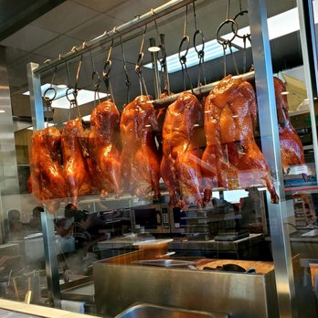 Sandy's Cafe - Freshly Roasted Duck! The saw da juices just dripping off of the duck! So tempting to buy......... - Cantonese Near Me - Honolulu, Hawaii