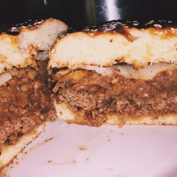 Dullboy - Cross Section of the Bone Marrow Burger... I mean c'mon who could resist this? - Cocktail Bars Near Me - Jersey City, New Jersey