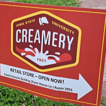 ISU Creamery - a sign for creamery - Ice Cream & Frozen Yogurt Near Me - Ames, Iowa ISU Creamery - a sign for creamery - Ice Cream & Frozen Yogurt Near Me - Ames, Iowa