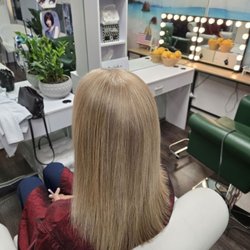 Mina's Hair Salon - Hair color blonde love this.after using the Detox.