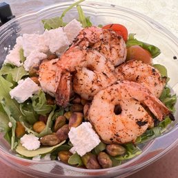 Shrimp Salad with pistachios & balsamic & feta cheese Shrimp Salad with pistachios & balsamic & feta cheese