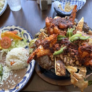 Bahía Grill Cocina Mexicana - Molcajete Plate with Rice and Beans - Mexican Near Me - Corona, California Bahía Grill Cocina Mexicana - Molcajete Plate with Rice and Beans - Mexican Near Me - Corona, California
