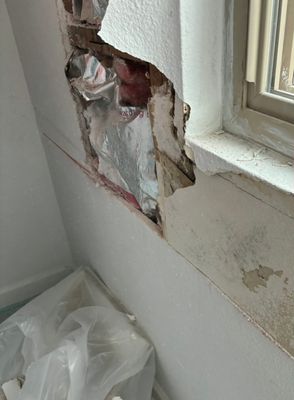 Mold Removal & Remodel at residential project. - This project was done after the homeowner experienced water damage from a leaky window.  ALM was retained to assess the damage and test for mold.  Once the mold was identified we proceeded with the proper and safe remediation and remodel of the project.