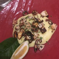 Locanda Mastrarua - The squid on ginger mashed potatoes.