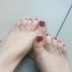 Tip Hair & Beauty Thai Massage - Don't judge my stubby toes, but this beautiful purple color is gorgeous.