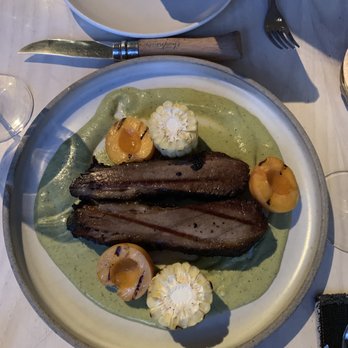 The Morris - Beef brisket, corn, apricot, and poblano - New American Near Me - San Francisco, California The Morris - Beef brisket, corn, apricot, and poblano - New American Near Me - San Francisco, California