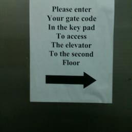 The front elevators are finally connected to the controlled access entry pad.