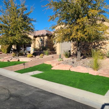 Tovar Landscape & Design - a front yard with artificial grass - Landscaping Near Me - Las Vegas, Nevada Tovar Landscape & Design - a front yard with artificial grass - Landscaping Near Me - Las Vegas, Nevada