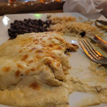 Yoli's Mexican Grill - Enchiladas, rice n black beans. I got through almost half because I was starving, but the inside was dry and flavorless. - Mexican Near Me - Riverside, California