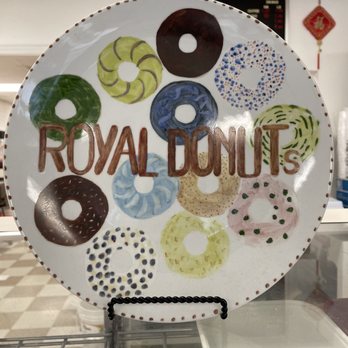 Royal Donuts - Cute personalized plate they have on display. - Donuts Near Me - Schertz, Texas Royal Donuts - Cute personalized plate they have on display. - Donuts Near Me - Schertz, Texas