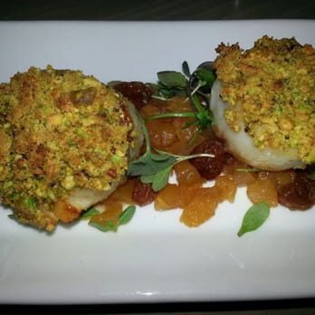 Vin Room Mission - Pistachio crusted scallops - Tapas Bars Near Me - Calgary, Alberta Vin Room Mission - Pistachio crusted scallops - Tapas Bars Near Me - Calgary, Alberta