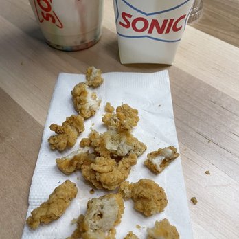 Sonic Drive-In - All batter and no meat. Never seen anything like this at other fast food joints I've eaten at - Ice Cream & Frozen Yogurt Near Me - Long Island City, New York