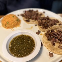 Class Azul - Carne asada tacos. Verde sauce was amazing!