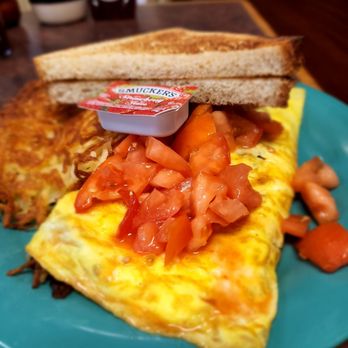Kountry Style Kitchen Restaurant - Idaho Omelet w/ hashbrown and white toast. The hashbrown and bacon in the Omelet was burnt. We won't be ordering this again. - Breakfast & Brunch Near Me - Ewa Beach, Hawaii Kountry Style Kitchen Restaurant - Idaho Omelet w/ hashbrown and white toast. The hashbrown and bacon in the Omelet was burnt. We won't be ordering this again. - Breakfast & Brunch Near Me - Ewa Beach, Hawaii