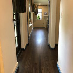 Red Fine Hardwood Floors - Hallway, finished product! Floors are seamless and so soft!