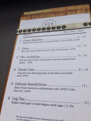 Menu photo 8 Diamondback Brewing Company Baltimore, MD