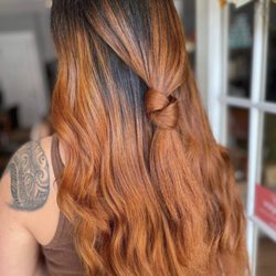Dew or Dye Salon  - Stunning high contrast copper balayage created by summer. Book your appointment with her at dewordyesalon.com