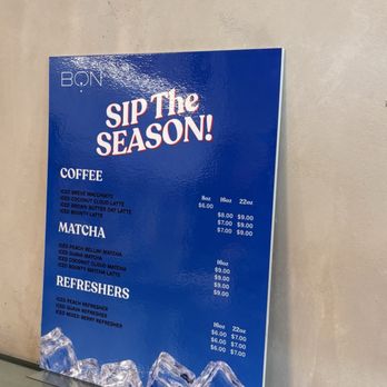 Bon - Seasonal specialties - Coffee & Tea Near Me - Boston, Massachusetts Bon - Seasonal specialties - Coffee & Tea Near Me - Boston, Massachusetts
