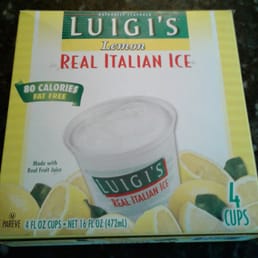Luigi's Real Italian Lemon Ice (also available in Cherry). 4 units in the $1 box. Luigi's Real Italian Lemon Ice (also available in Cherry). 4 units in the $1 box.