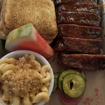 The Smoke Shop BBQ - Seaport - 1/2 Rack 1st Place Ribs with Pimento Mac & Cheese and Texas Toast - Southern Near Me - Boston, Massachusetts The Smoke Shop BBQ - Seaport - 1/2 Rack 1st Place Ribs with Pimento Mac & Cheese and Texas Toast - Southern Near Me - Boston, Massachusetts