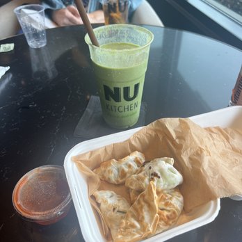 NU Kitchen - Health Nut smoothie and Edamame Dumplings - Breakfast & Brunch Near Me - Somerville, Massachusetts