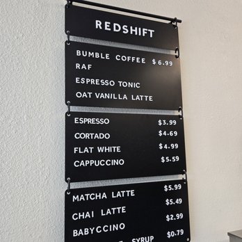 Redshift Coffee Roasters - Menu - Coffee & Tea Near Me - Lake Forest, California