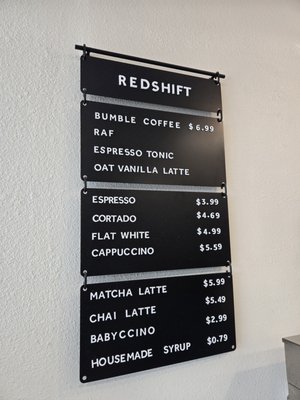 Menu photo 1 Redshift Coffee Roasters Lake Forest, CA