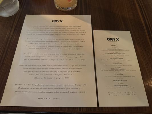 Menu photo 1 Oryx Capital Tijuana, BCN Menu photo 1 Oryx Capital Tijuana, BCN