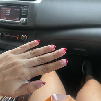 Zen Nails Spa - Gel nails French tips with flower - Nail Salons Near Me - Las Vegas, Nevada Zen Nails Spa - Gel nails French tips with flower - Nail Salons Near Me - Las Vegas, Nevada