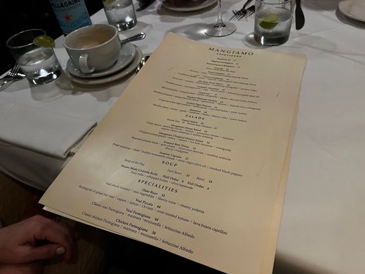 Menu photo 5 Mangiamo Ristorante Manhattan Beach, CA Menu photo 5 Mangiamo Ristorante Manhattan Beach, CA
