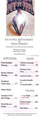 Menu photo 3 Pit-N-Peel Baton Rouge, LA
