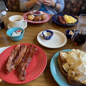The Old European Restaurant - French toast, bacon, aebleskivers, German sausage, scrambled eggs - Breakfast & Brunch Near Me - Pullman, Washington The Old European Restaurant - French toast, bacon, aebleskivers, German sausage, scrambled eggs - Breakfast & Brunch Near Me - Pullman, Washington