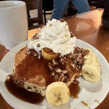 Another Broken Egg Cafe - Bourbon banana pecan pancakes - you can't possibly know until you try. 10/10! - Breakfast & Brunch Near Me - Nashville, Tennessee Another Broken Egg Cafe - Bourbon banana pecan pancakes - you can't possibly know until you try. 10/10! - Breakfast & Brunch Near Me - Nashville, Tennessee